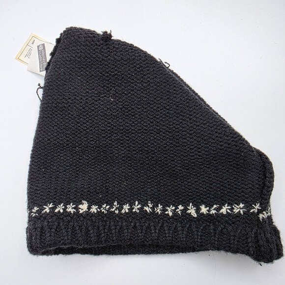 Vintage Warner Bros Tweety Bird Snowflake Acrylic Beanie Hat Black Winter Warm main image 7